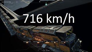 Satisfactory Train Speed Record - 716 km/h