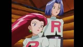 Ash enters and perform team rocket motto