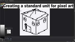 Pixel art creating a standard unit