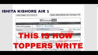 TOPPER'S ANSWER WRITING TECHNIQUES | ISHITA KISHORE | REVISION | GS -1 | UPSC MAINS 2024