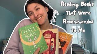 Only Reading Books That were recommended to me for a week! Non spoiler reading vlog| Romance books
