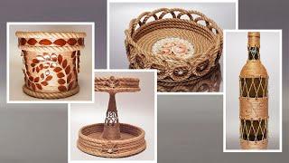 DIY Four original ideas from jute | How to make very beautiful and practical things!