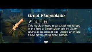 Great Flameblade | Weapon Location | Zelda BOTW