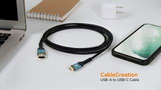 CableCreation braided USB A to USB C Charging Cable for S22, iPad Pro, and more.