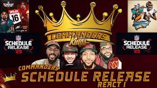 Commanders Kings LIVE! |  Washington Commanders 2025-26 Schedule Release INSTANT REACT