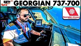 Georgian Airways Boeing 737-700 Cockpit roundtrip to Cyprus