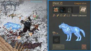 FROST DIREWOLF GAMEPLAY! KILLING GATEKEEPER WITH A ICE DIREWOLF! - Grim Soul: Dark Fantasy Survival