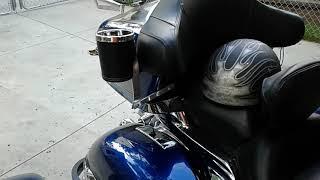 Rear cup holder for passengers on a Kawasaki  voyager