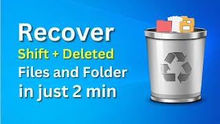 How To Recover Deleted Files From Pc Windows 10 | Shift + Delete File Recovery Windows 10, 11, 7