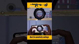 3x zero Recoil sensitivity settings pubg mobile m416+3x Best sensitivity settings Gyro #shorts