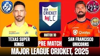 LIVE: Texas Super Kings vs San Francisco Unicorns | Major League Cricket | Live Score & Updates