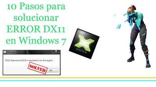 10 STEPS to SOLVE ERROR DX11 FEATURE LEVEL 10.0 FORTNITE in WINDOWS 7  [100% FUNCTIONAL] 