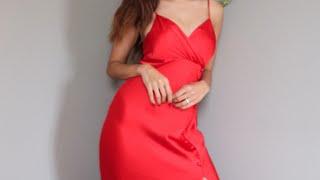 Satin dress Zara #christmasshoppinghaul https://www.instagram.com/namrathagujaran/?hl=en