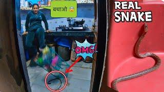 Real Snake aya ghar me phir dekho kya hua .... !!  || priya jeet vlogs #couplevlogs #pranks