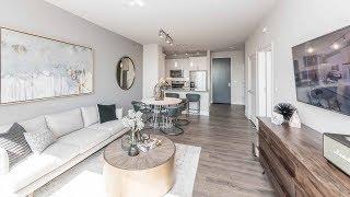 A sunset-view 1-bedroom model at the South Loop's new Alta Roosevelt