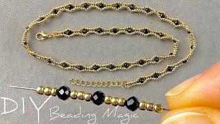 Herringbone Beaded Necklace Tutorial: How to Make Seed Bead Jewelry