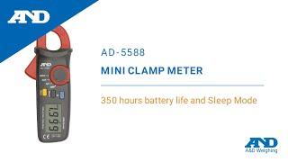 350 hours battery life and Sleep Mode | AD-5588 MINI CLAMP METER