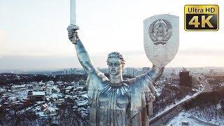 The Motherland Monument - 4K Stock Footage / Aerial Drone