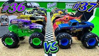 Toy Diecast Monster Truck Racing Tournament | Round #41 | Spin Master MONSTER JAM Series #36  #37