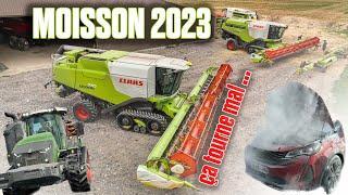 MOISSON 2023 ça tourne mal ! Ma voiture prend FEU + PLUIE  :  FENDT 1167 MT & 36M de coupe !