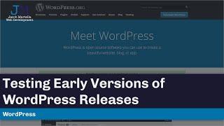 Testing Early Versions of WordPress Releases