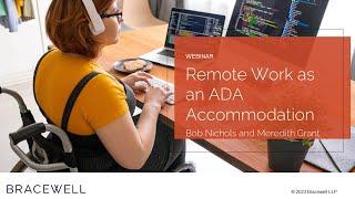 Remote Work as an ADA Accommodation