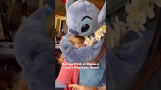 Meeting Stitch for the first time #waltdisneyworld #liloandstitch #disneyshorts #stitch #disneyparks