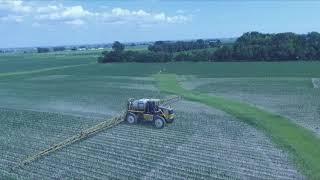 Low Clearance EZ-Drops on Rogator with 120' Boom