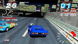 Ridge Racer 2 - Camera 2 View Cheat  - Novice Race - 1 Blue Car - 5 laps - Full Race [2K 60 FPS]