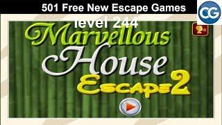 [Walkthrough] 501 Free New Escape Games level 244 - Marvellous house escape 2 - Complete Game