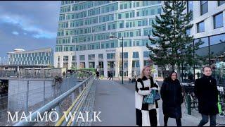  Malmö, Sweden Walking Tour | Winter Walk in Hyllie Business District [4K HDR 60fps Binaural ASMR]