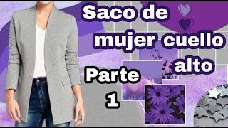 SACO DE MUJER CON CUELLO CISNE (PARTE 1)