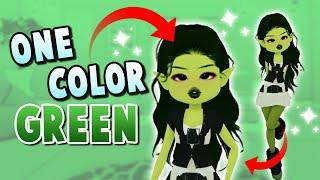 IT Girl ONE COLOR Challenge GREEN! | Roblox