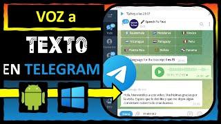 Cómo Pasar voz a texto en Telegram sin Premium