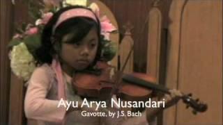 Ayu Arya Nusandari - Gavotte, by J S  Bach
