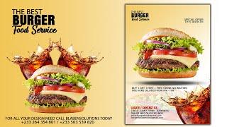 How Design a Burger Restaurant Flyer Design  2020 in Photoshop