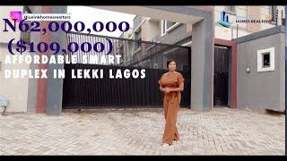 AFFORDABLE N62M ($109,000) SMART DUPLEX IN LEKKI ,LAGOS