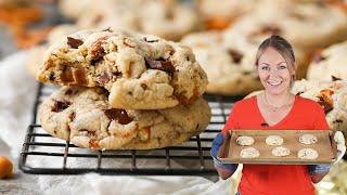 Salty, Sweet, & Chocolaty Caramel Pretzel Chocolate Chunk Cookies