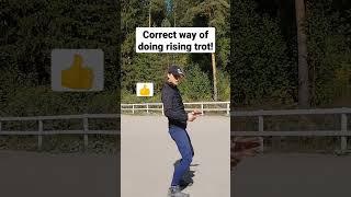 Do rising trot like this! (rising trot/posting trot biomechanics)(horse riding)