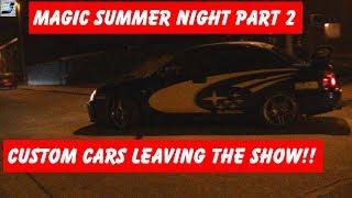 Custom Cars Leaving A Car Show With Revs, Turbo Flutters & More - Magic Summer Night Part II