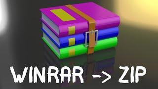 HOW TO CONVERT WINRAR TO ZIP