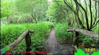 20 minute MTB Trail Indoor Cycling Workout Telemetry Ultra HD Video