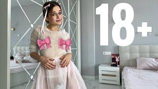 [4K] No bra Transparent try on haul | Petite Olya | White dress 2024