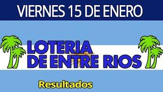 Resultado de LA QUINIELA DE ENTRE RIOS del Viernes 15 de Enero del 2021