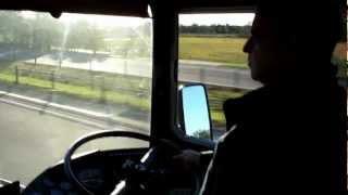 Me driving ex-Canberra Mercedes O305 670