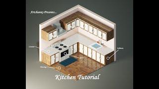 MagicaVoxel Tutorials: Making a Kitchen