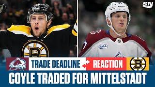 Bruins Trade Coyle To Avalanche For Mittelstadt | NHL Trade Deadline Reaction