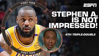 Stephen A.‘s DISAPPOINTED in his Knicks & ISN’T impressed by LeBron’s 6th triple-double | First Take