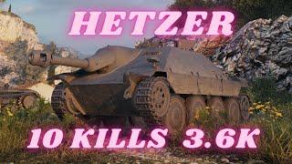 Jagdpanzer 38(t) Hetzer - 10 Kills 3.6K Damage tier IV - World of Tanks Replays