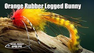 Orange Rubber Legged Bunny - pike, musky and bass fly tying